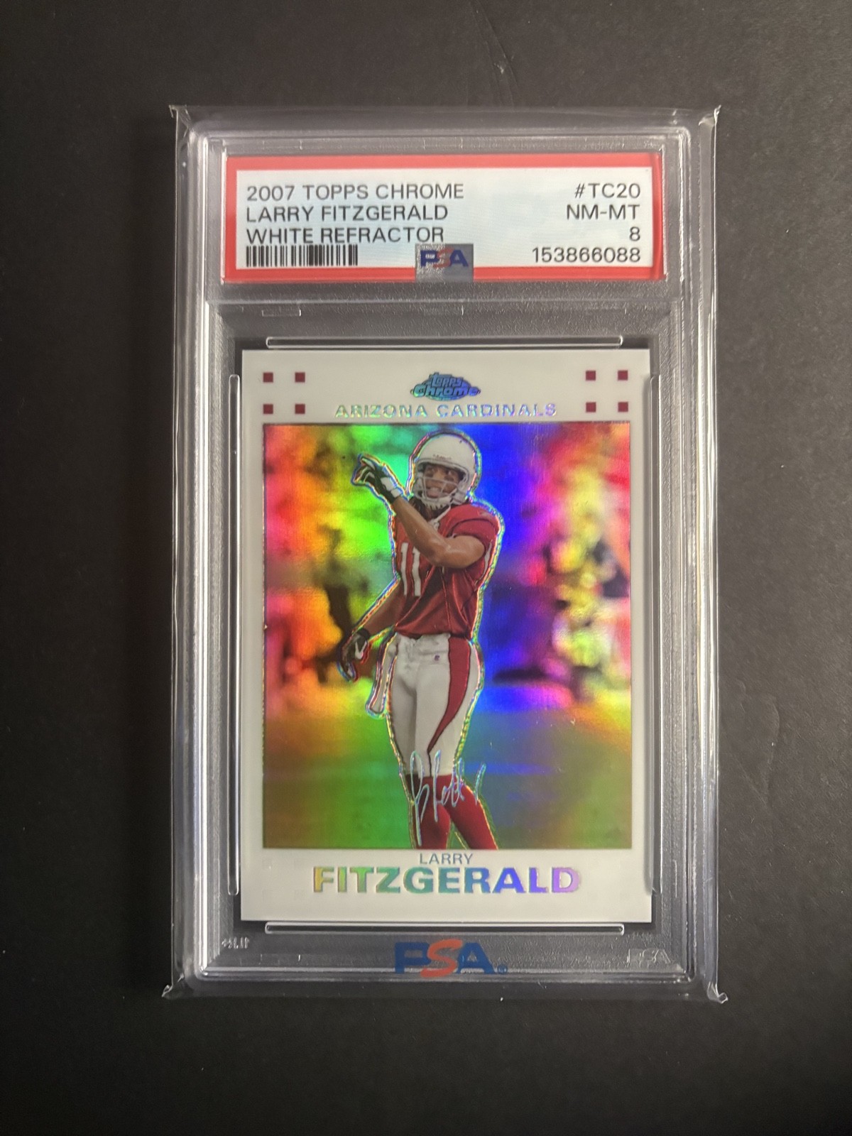 2007 Topps Chrome – Larry Fitzgerald #TC20 White Refractor /869 Hall Of Fame 26