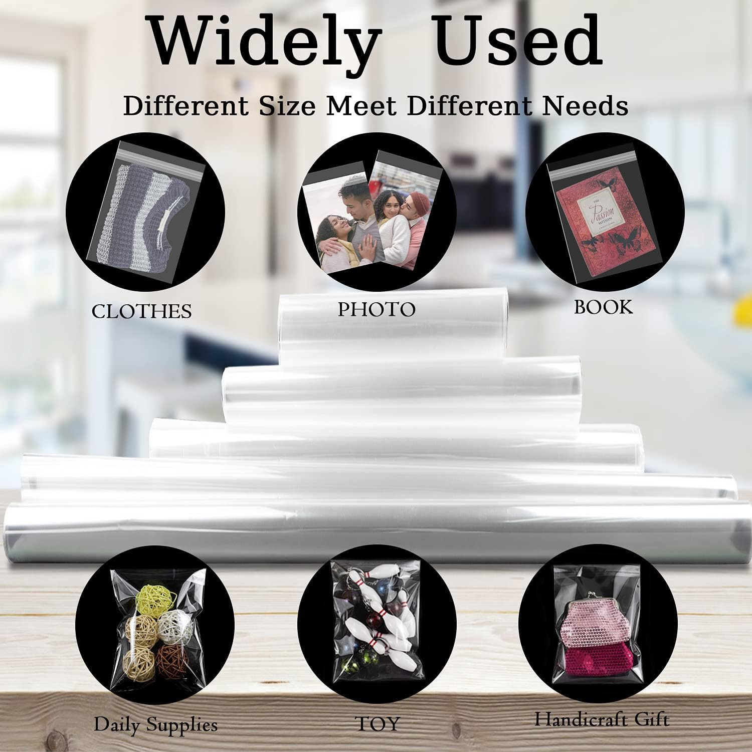 11″ X 14″ (100 Pack) Clear Plastic Sleeves – Acid Free 1.6Mil Crystal Resealable