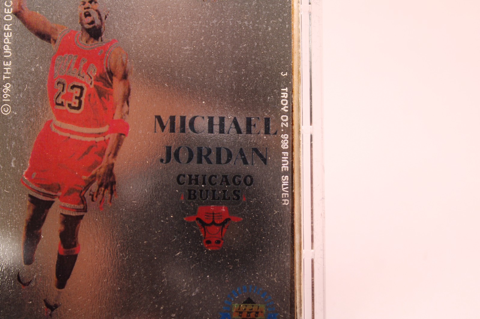 Enviromint ’96 Upper Deck Michael Jordan Chicago Bulls 3oz .999 Silver #874 Card