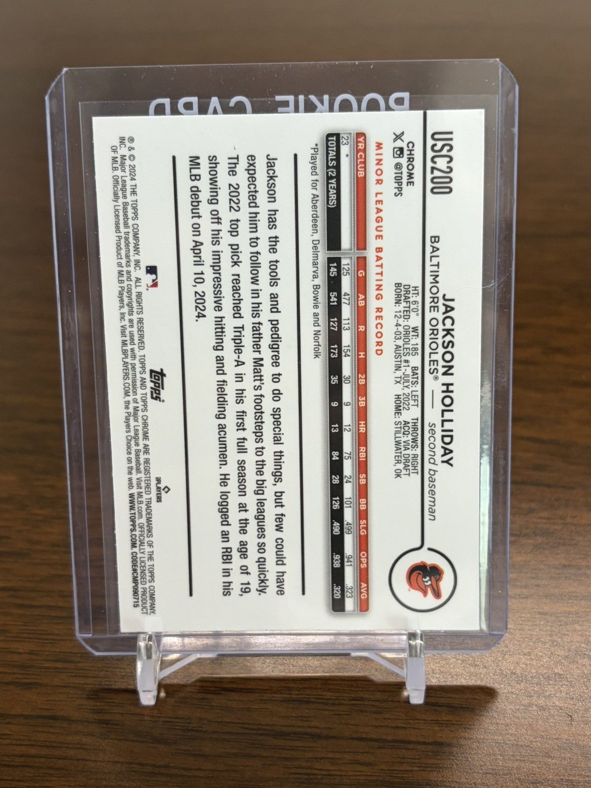 2024 Topps Chrome Update Series – Jackson Holliday #USC200 X-Fractor (RC)