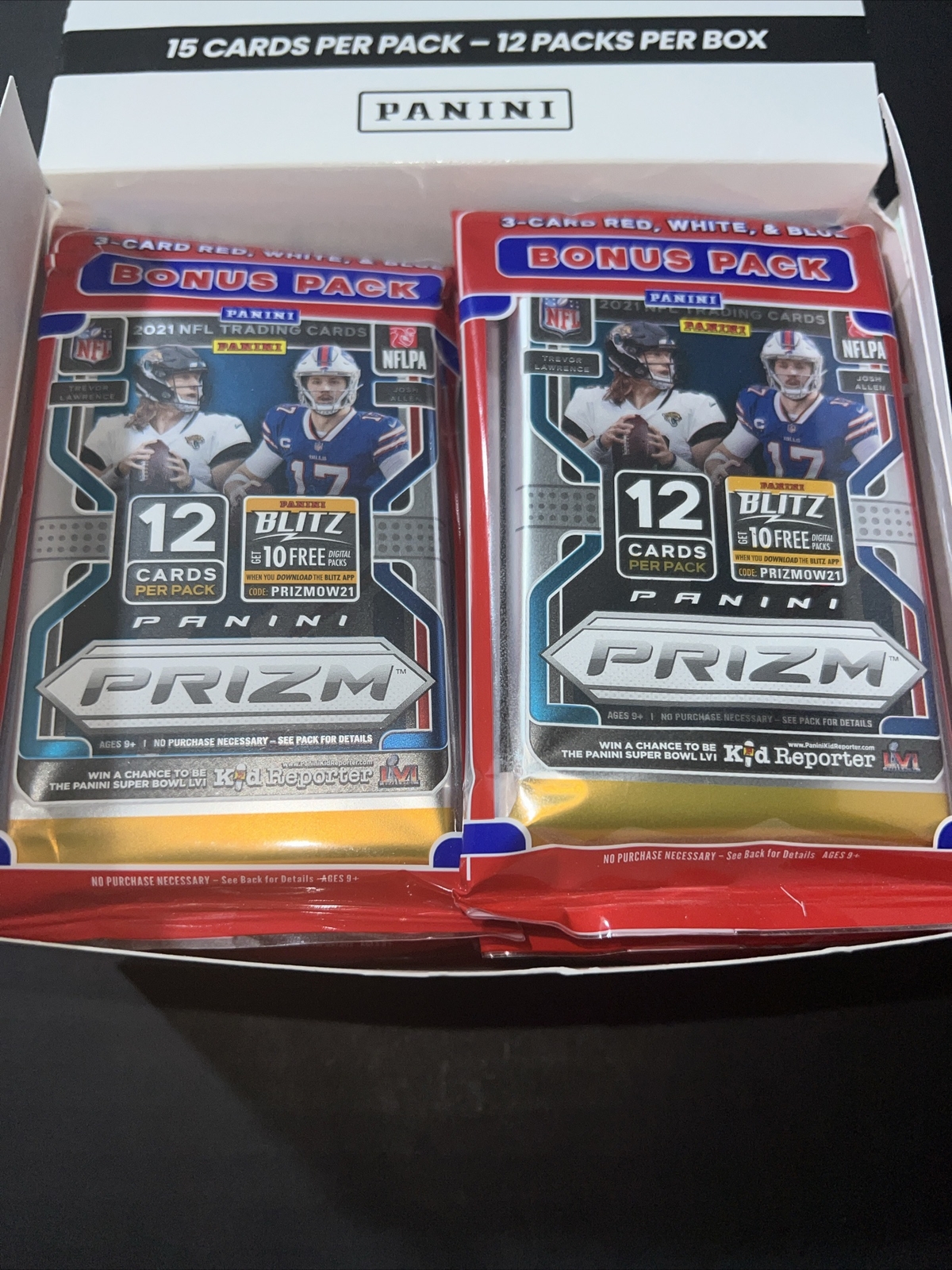 2021 Panini PRIZM FOOTBALL Multi-Pack CELLO Box – 12 Factory Sealed Packs NFL
