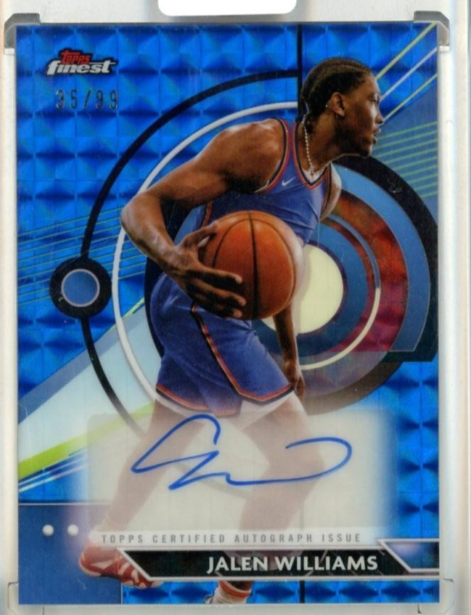 2023-24 Topps Finest Jalen Williams Auto /99 Blue Geometric Refractors #FAJW