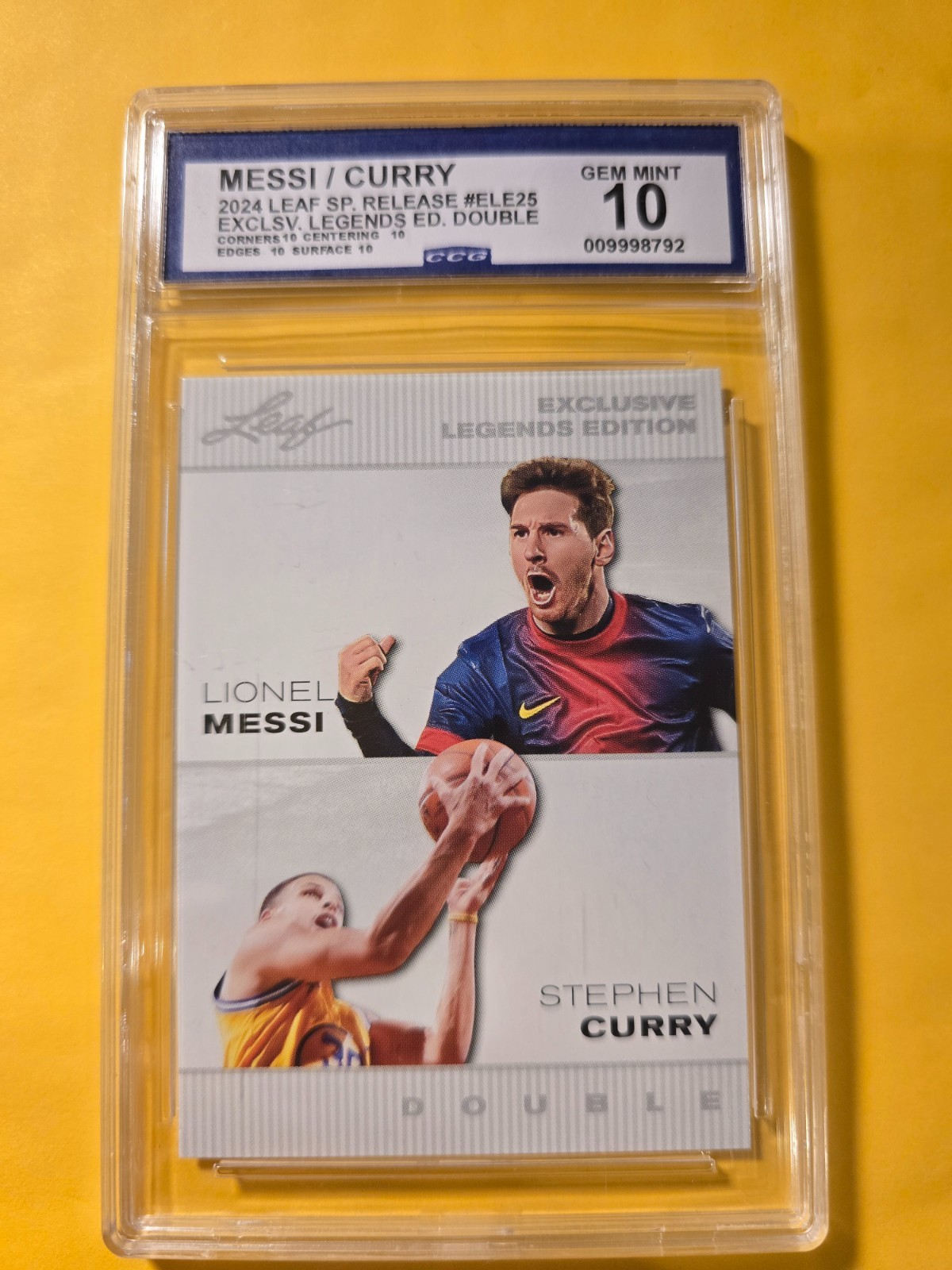 2024 Leaf – Ex Legends Double Lionel Messi/Stephen Curry #ELE-25