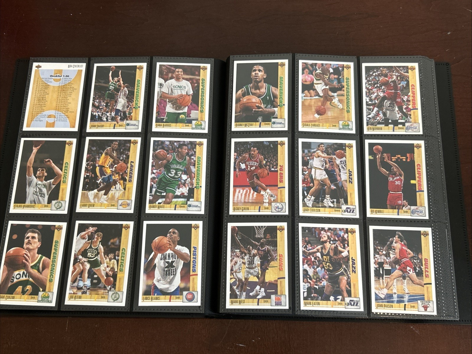 1991-92 Upper Deck Inaugural NBA Basketball Complete Set #1-400 w/ Binder