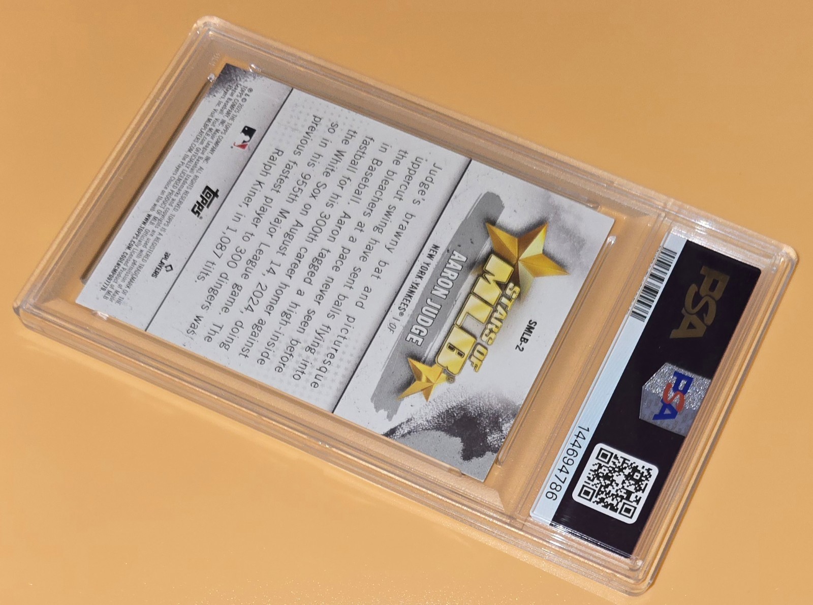 Aaron Judge PSA 10 2025 Topps Stars of MLB SMLB2 New York Yankees Fastest To 300