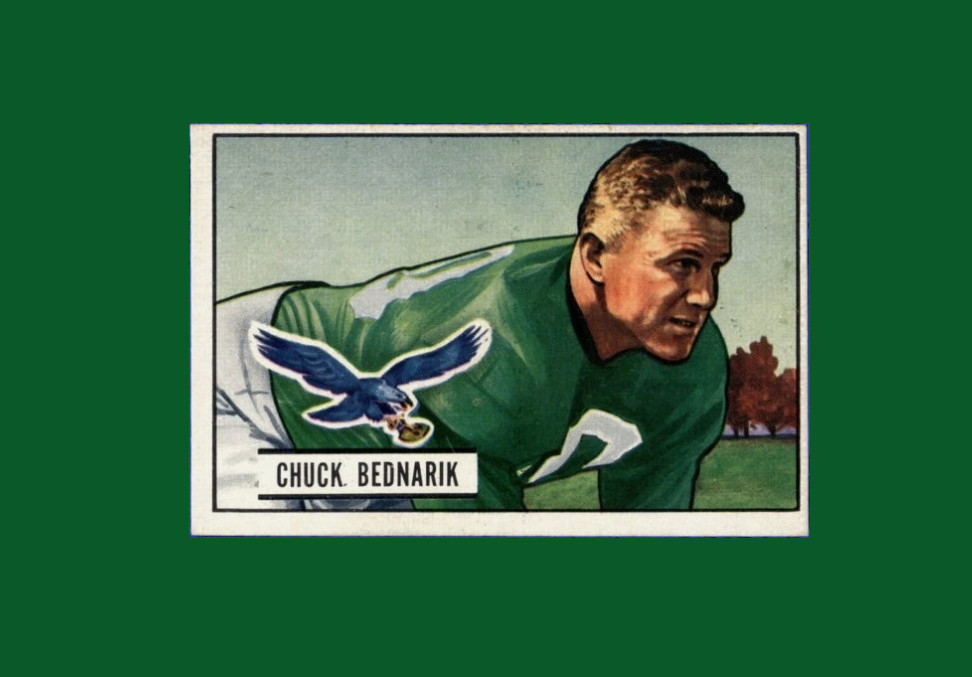 1951 Bowman #12 Chuck Bednarik (HOF) (EX-MT) (ST) Philadelphia Eagles