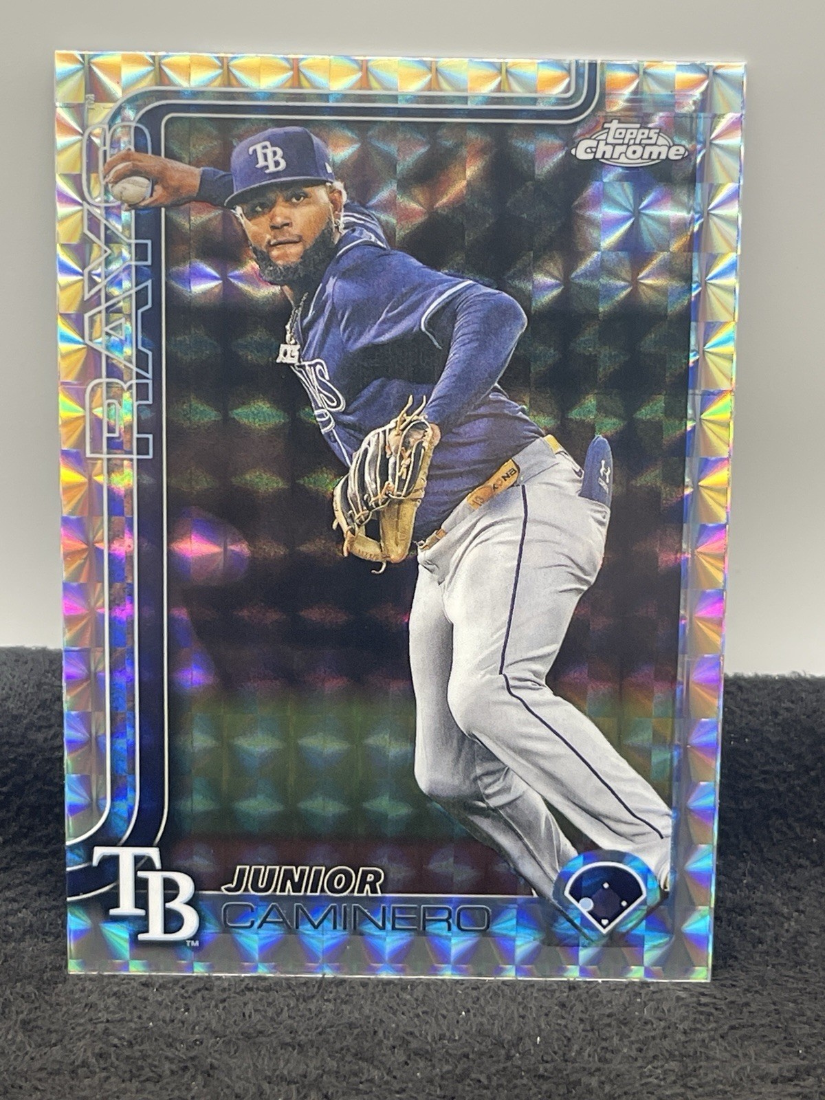 Topps 2023 Chrome Update X-Fractor Junior Caminero #USC109 Tampa Bay Rays