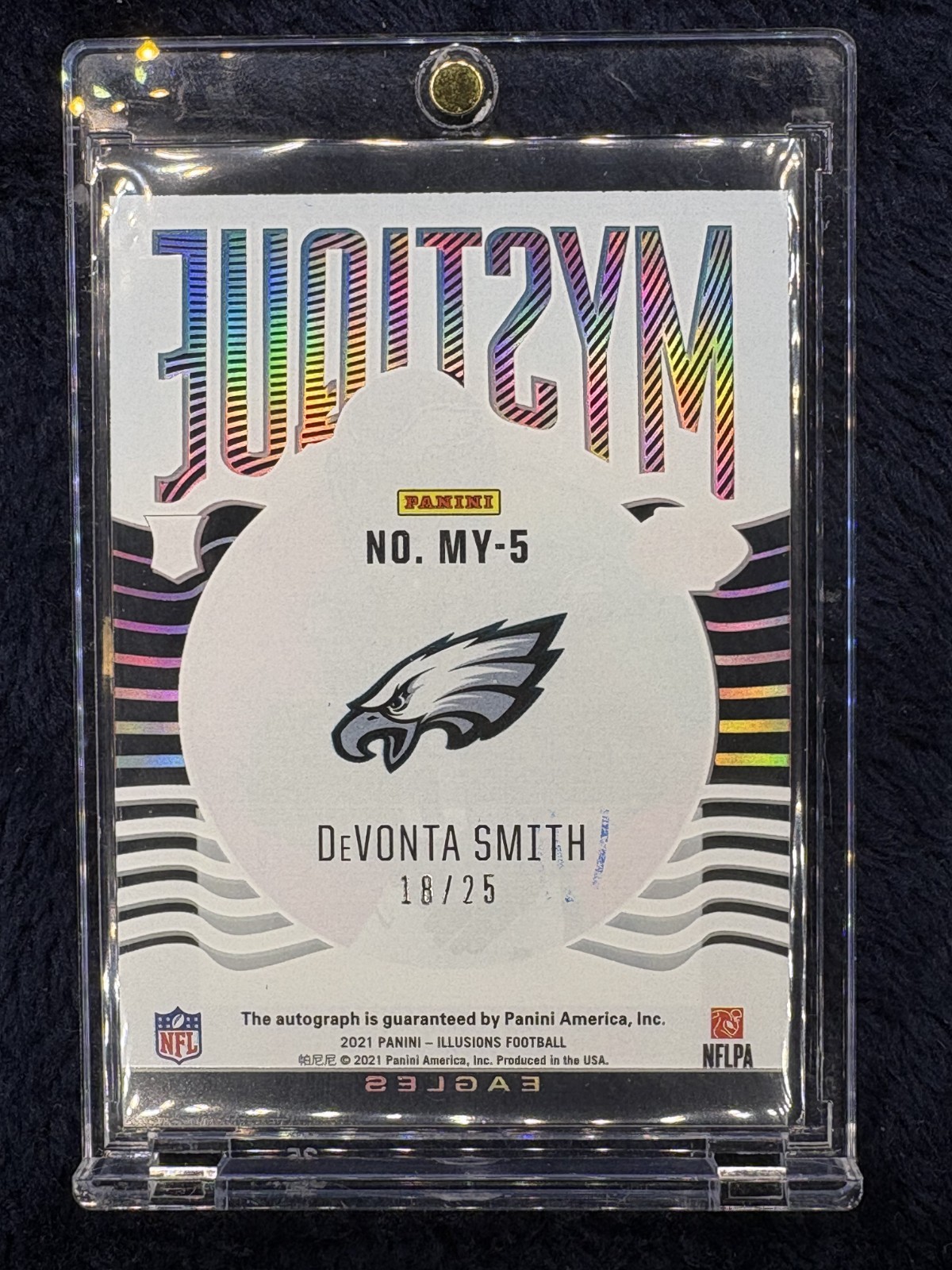 2021 ILLUSIONS DEVONTA SMITH MYSTIQUE BLUE AUTO SSP /25 EAGLES SB CHAMP WR1?