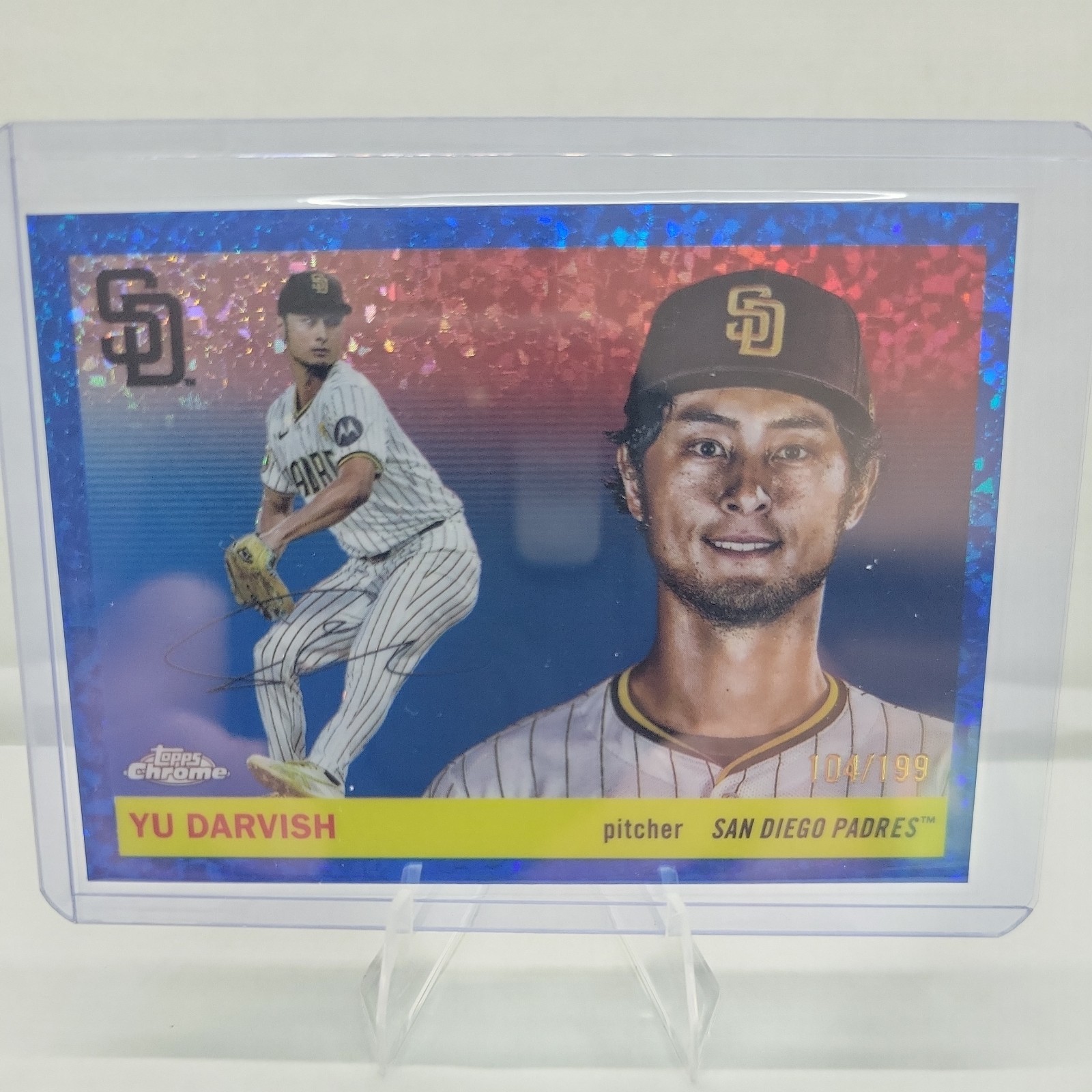 2025 Topps Chrome Platinum – Yu Darvish #150 – Blue Diamond 104/199