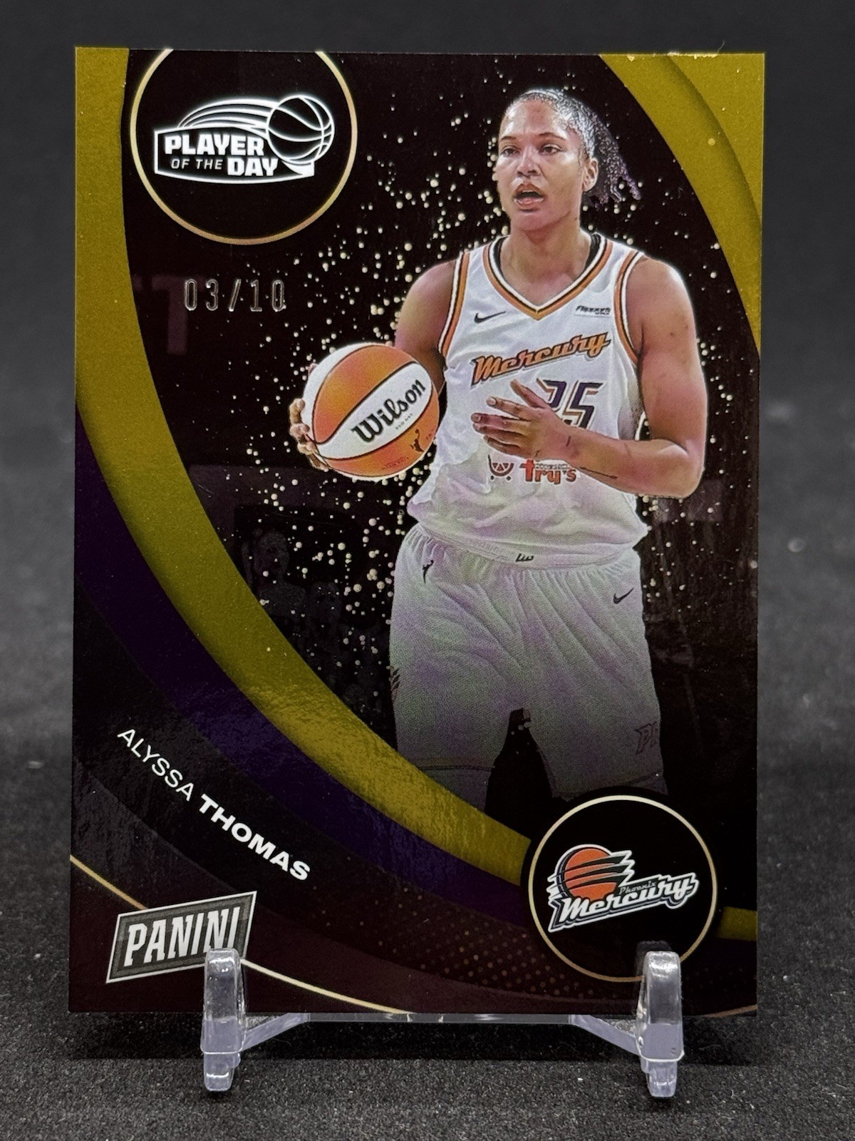 ALYSSA THOMAS Gold Holo Parallel Card /10 SSP 2025 Panini WNBA Player of the Day