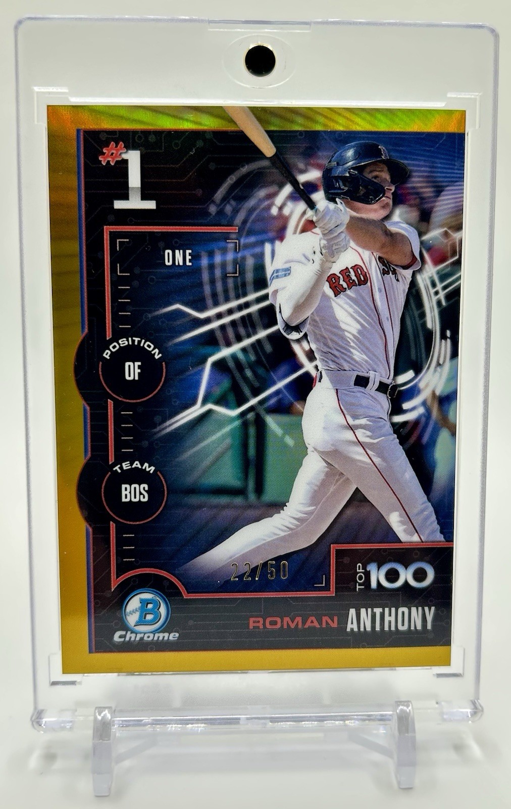 2025 Bowman Chrome TOP 100 #BTP-1 Roman Anthony /50 (RC,SSP) 🔥RED SOX🔥
