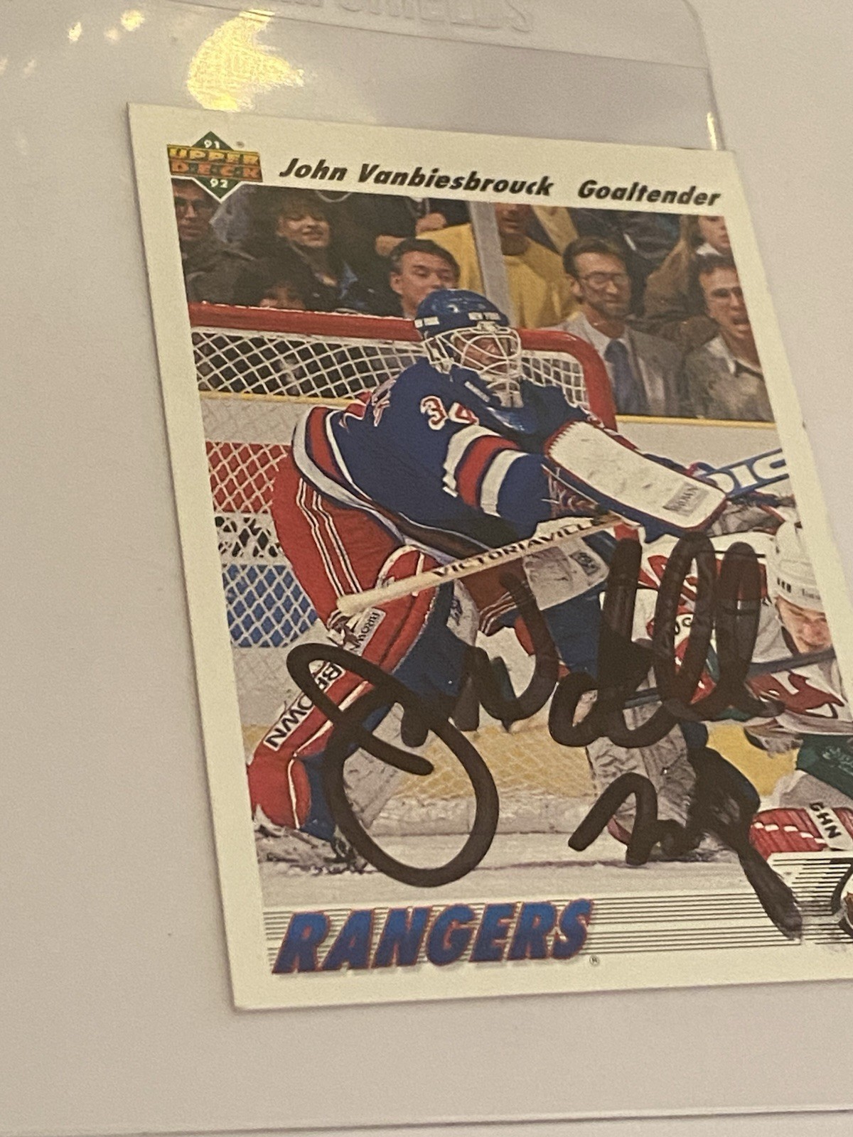 1991-92 Upper Deck John Vanbiesbrouck #324 Autographed