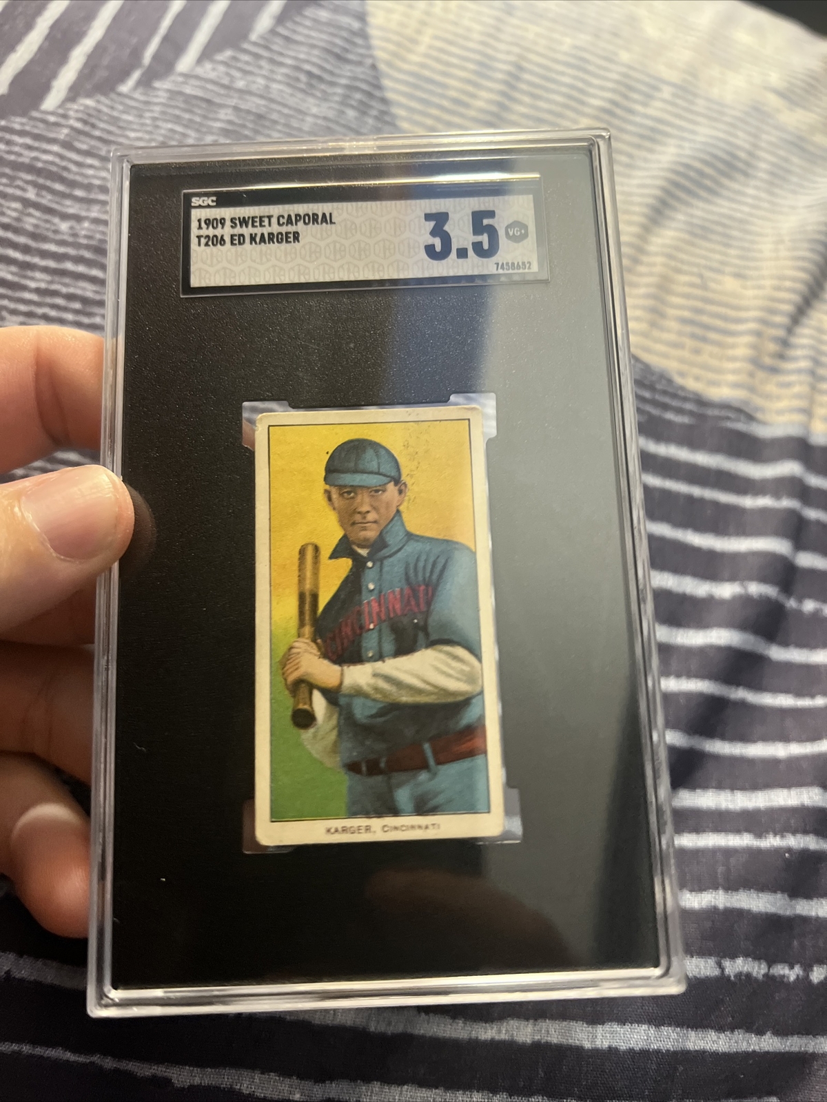 1909 T206 Sweet Caporal ED KARGER “Cincinnati Reds” SGC 3.5 Pitcher 12.6 WAR