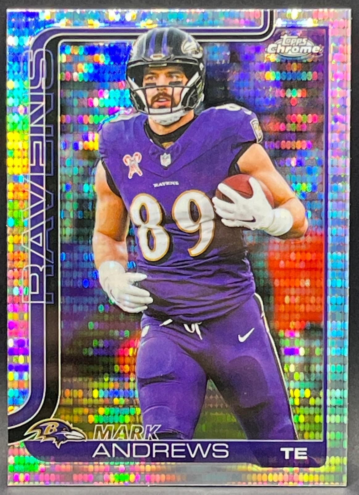 Mark Andrews 2025 Topps Chrome #23 Pulsar Refractor Baltimore Ravens