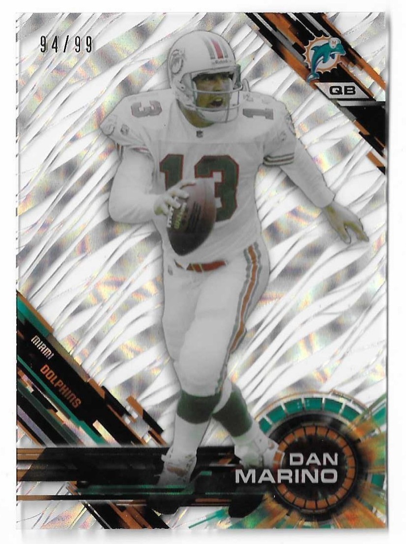 2015 Topps High Tek Dan Marino Confetti Diffractor Card #6 Miami Dolphins /99