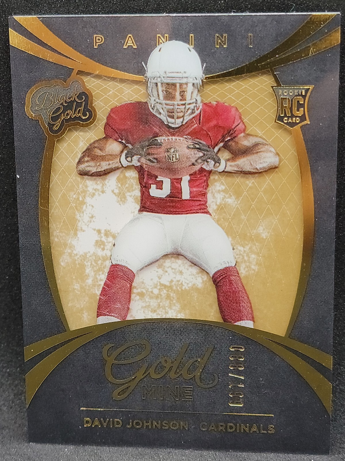 David Johnson 2015 Panini Black Gold Gold Mine #88 /199 #RGM-14 Rookie RC