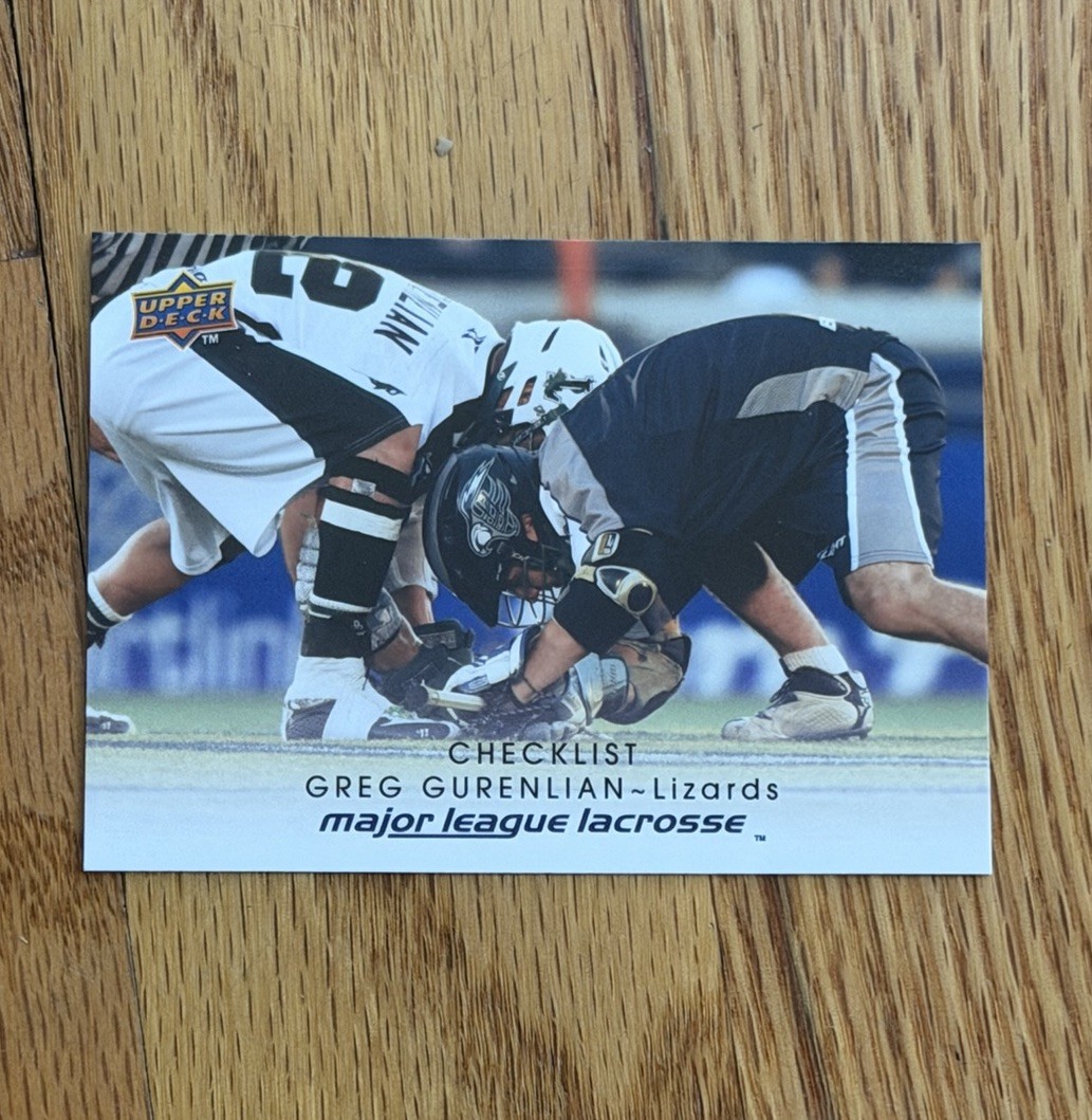 2010 Upper Deck MLL Lacrosse Greg Gurenlian Rookie Card Mint RC #100 Checklist