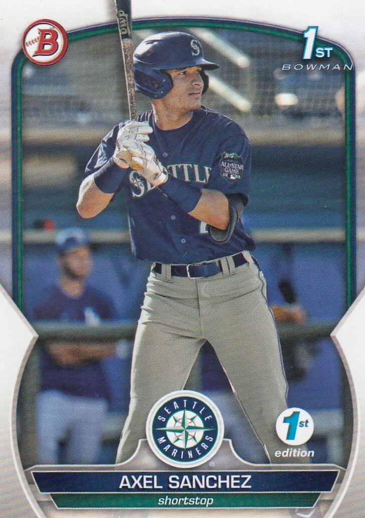 AXEL SANCHEZ BOWMAN ROOKIE RC PROSPECTS 1ST EDITION MARINERS #BPPF-73 2023 23