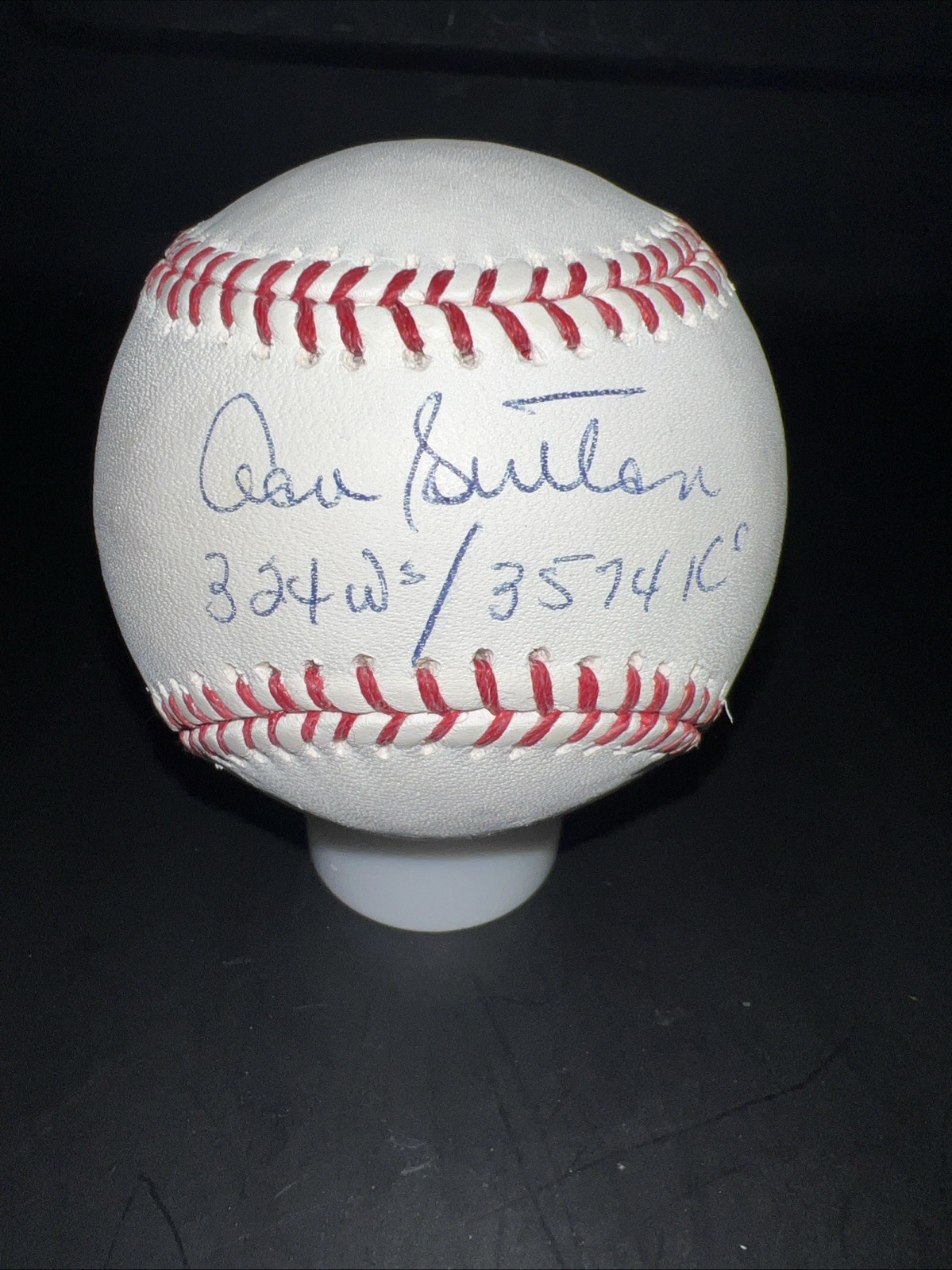 Don Sutton Autograph MLB Baseball “324 W’s / 3574” Inscribed JSA