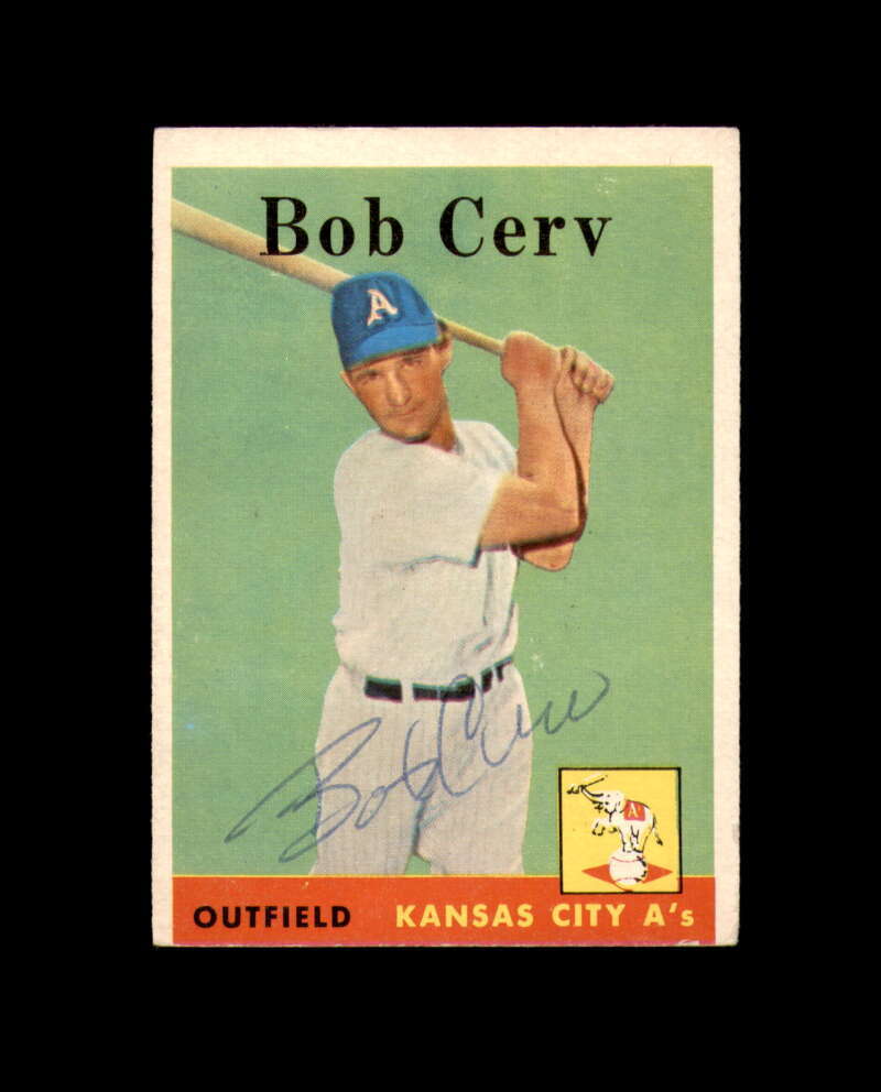 Bob Cerv Signed Original 1958 Topps Kansas City Athletics Autograph 2