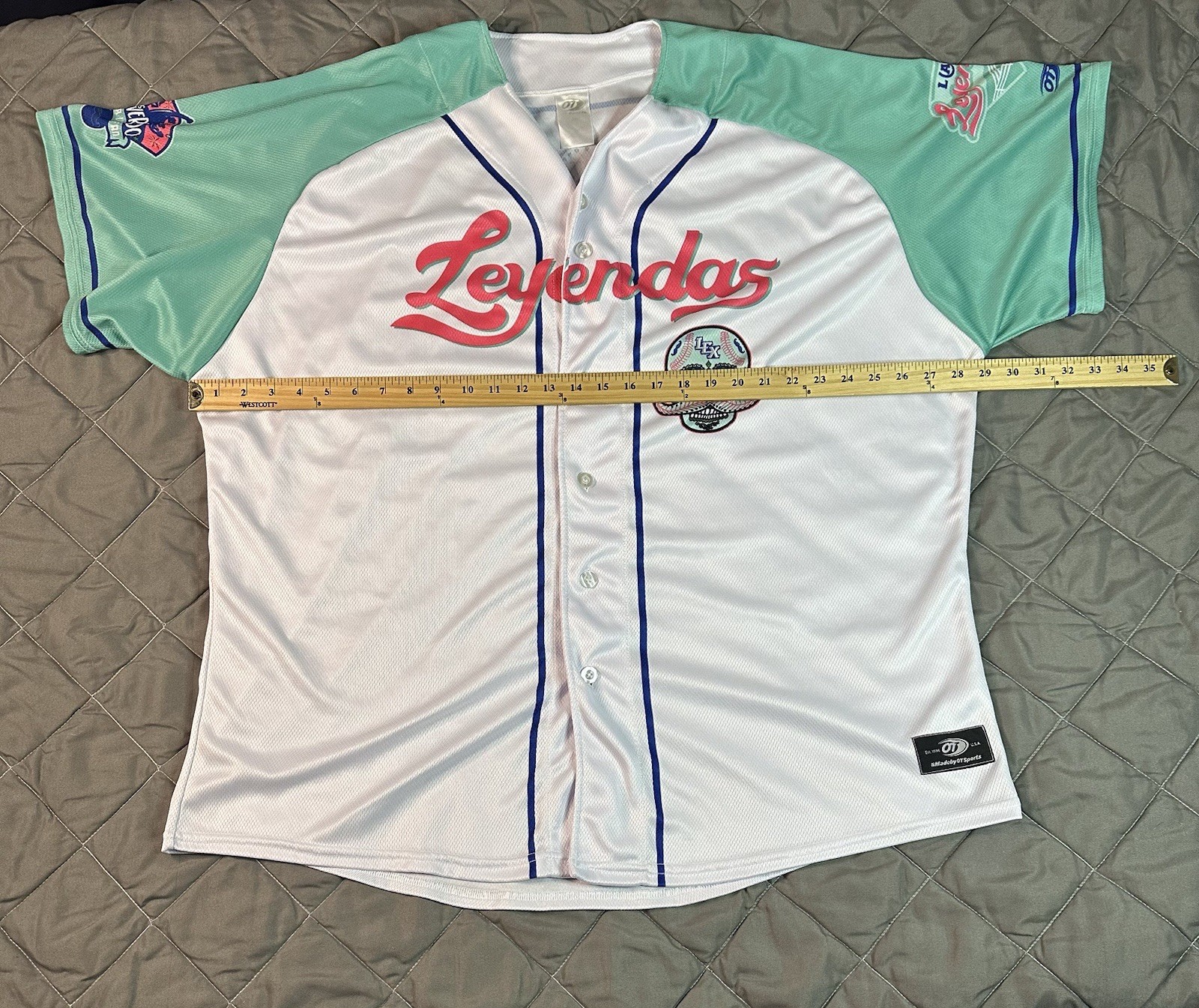 Lexington Legends Jersey Mens 3XL White Multicolor MiLB Minors Baseball Mexican