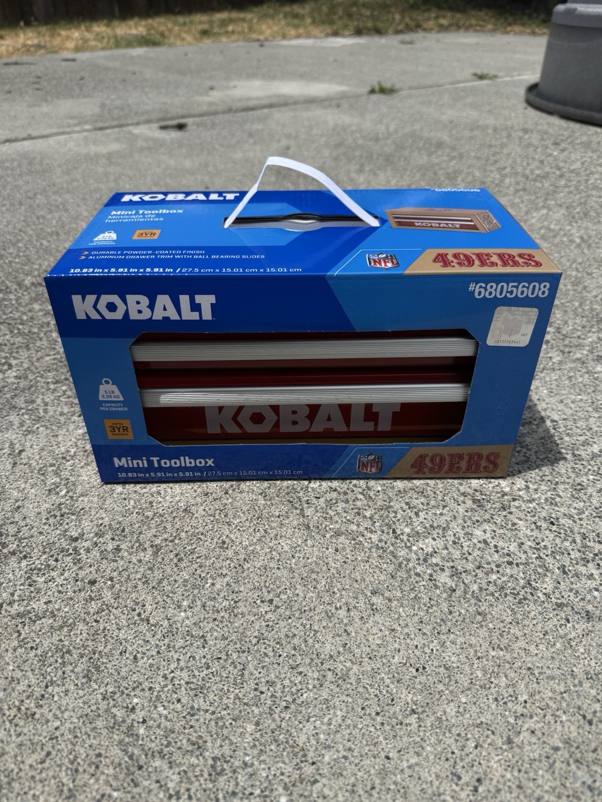 New Limited Edition NFL SF 49ers KOBALT Mini Toolbox Red & Gold Steel In Box