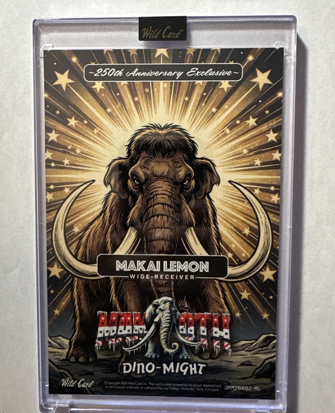 2026 Wild Card Americas 250th Makai Lemon Mammoth 1 of 1 Philadelphia Eagles