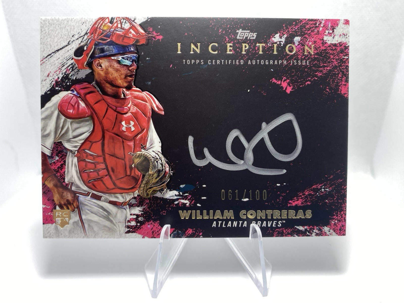 2021 Topps Inception WILLIAM CONTRERAS Silver Ink Rookie ON-CARD AUTO #/100 RC