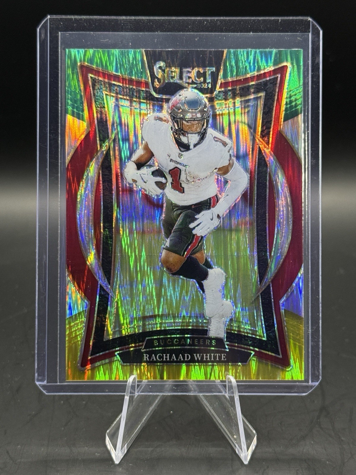2024 Panini Select – Concourse Rachaad White #88 Green And Yellow Shock Prizm