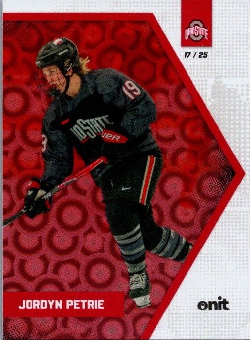 2025-26 ONIT Ohio State Women’s Hockey #B-10 Jordyn Petrie Red Parallel 17/25