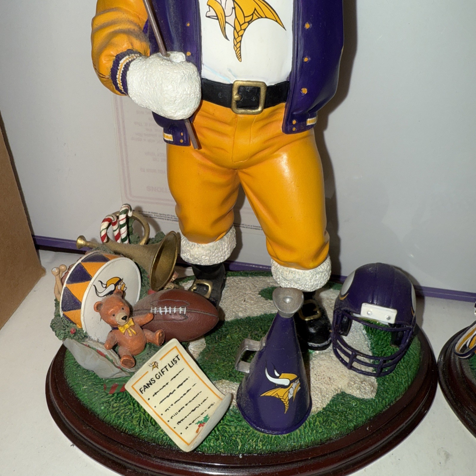 MINNESOTA VIKINGS NFL 2000 Danbury Mint Lot of 3 Santa Claus Mrs Claus Snowman