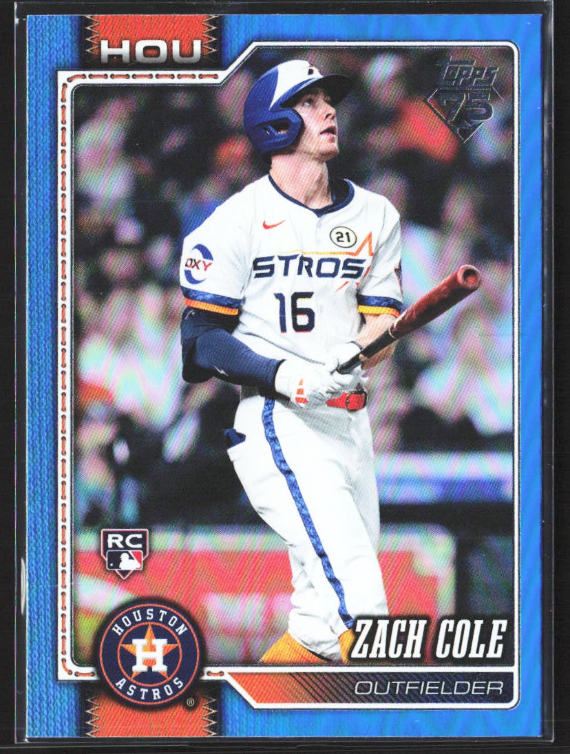 2026 Topps #601 Zach Cole Blue Rainbow Foil #/150