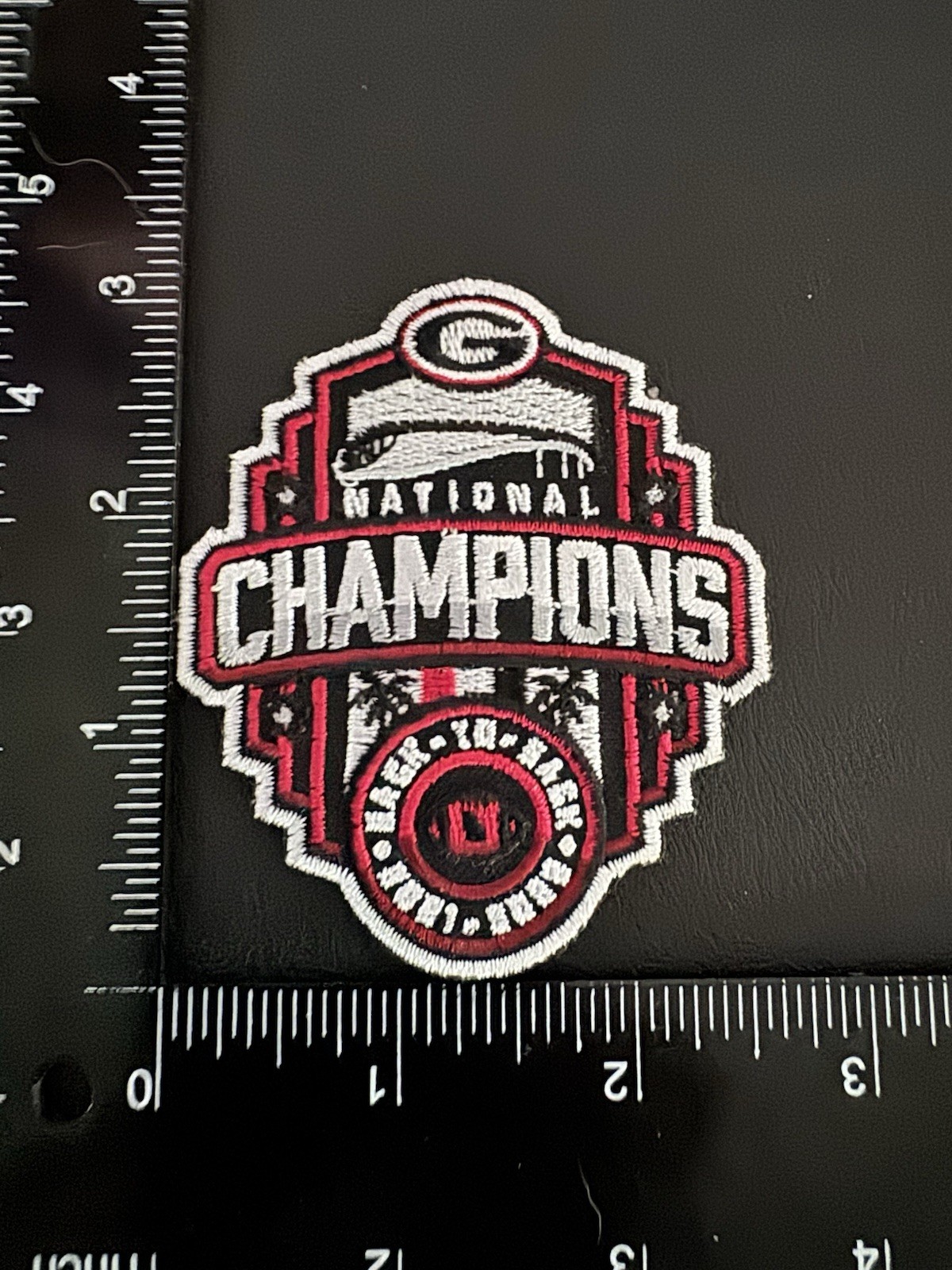 GEORGIA BULLDOGS BACK TO BACK CHAMPIONS LOGO EMBROIDERED PATCH NEW OLD STOCK