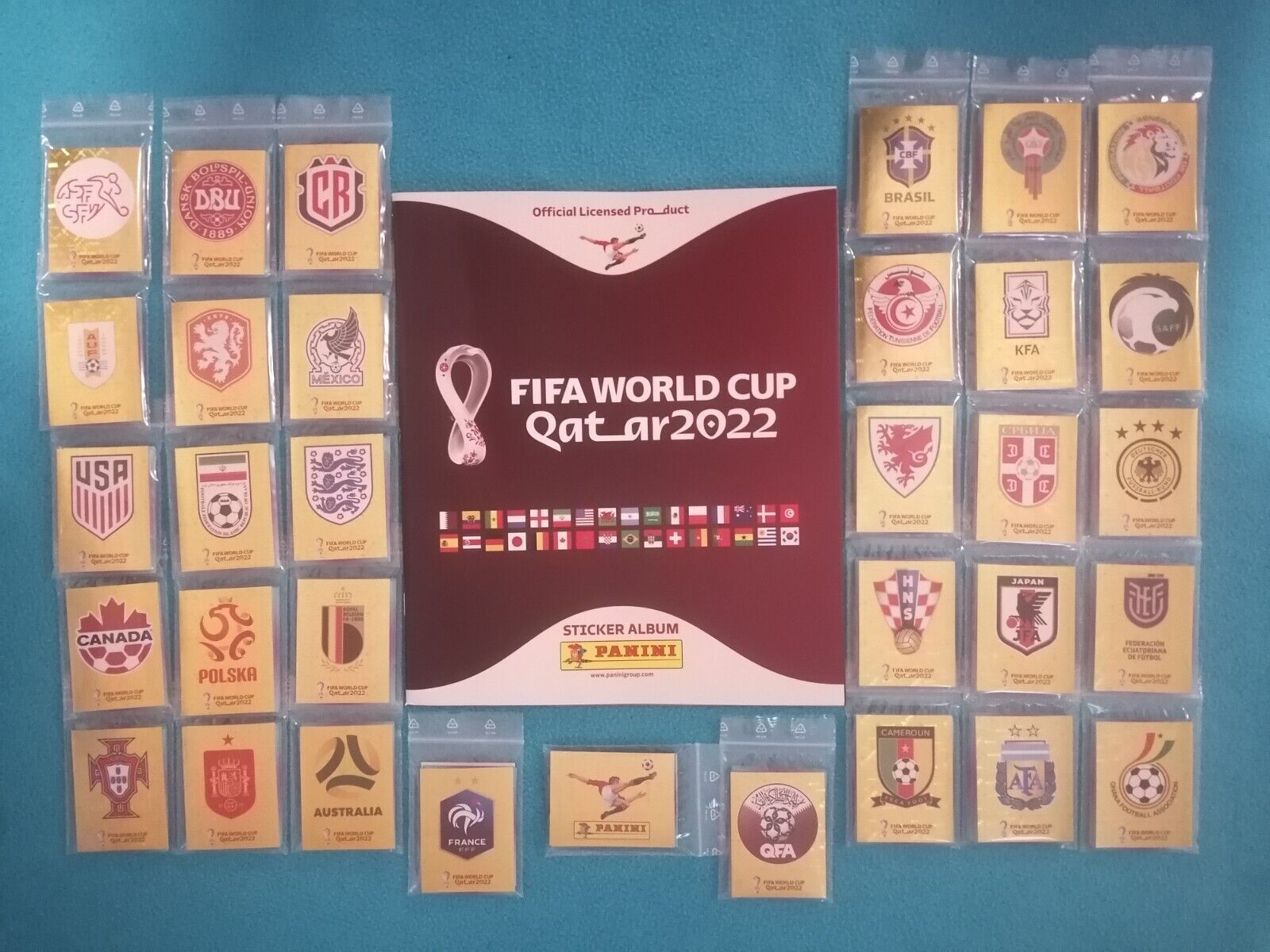 Panini FIFA World Cup Qatar 2022 USA version stickers #BEL1 – #KOR20 lot of