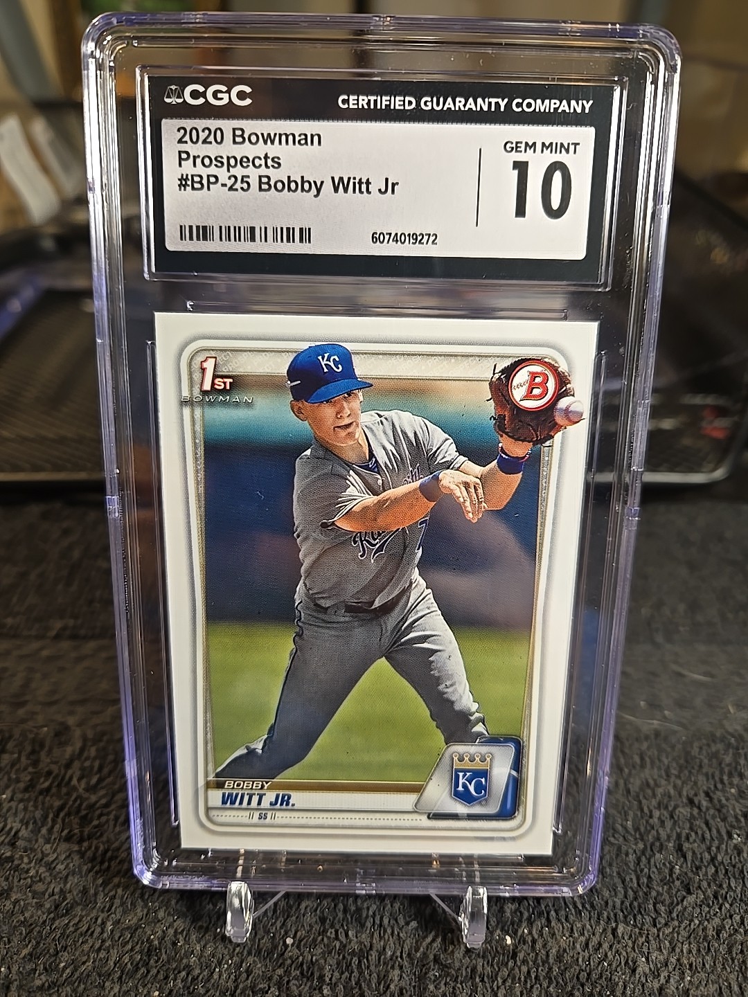 2020 BOBBY WITT JR. (RC) CGC 10 Gem Mint Bowman Prospects #BP-25 K.C. Royals