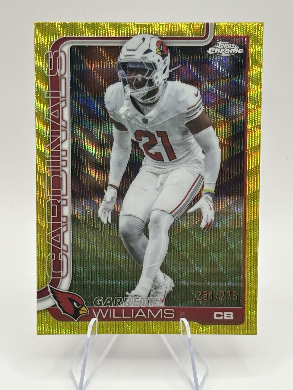 2025 Topps Chrome Garrett Williams Yellow Wave /275
