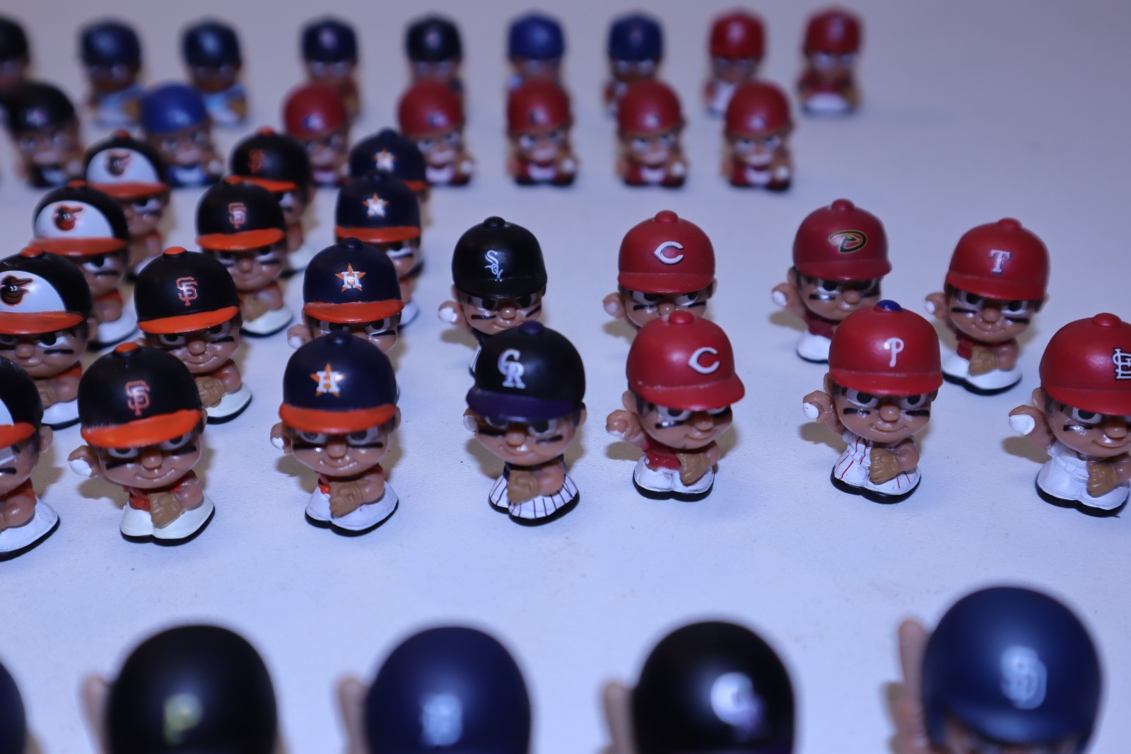 Lot of MLB TeenyMates PVC 1″ Figures Series 1-4 with 9 Rares Checklists Puzzles