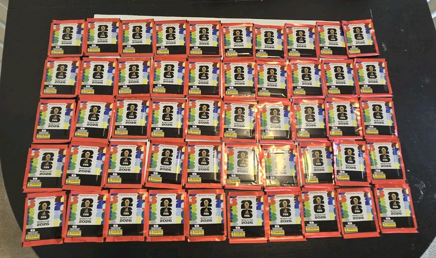 (50) 2026 Panini FIFA World Cup Stickers Red Promo pack! No barcode – 50 PACKS