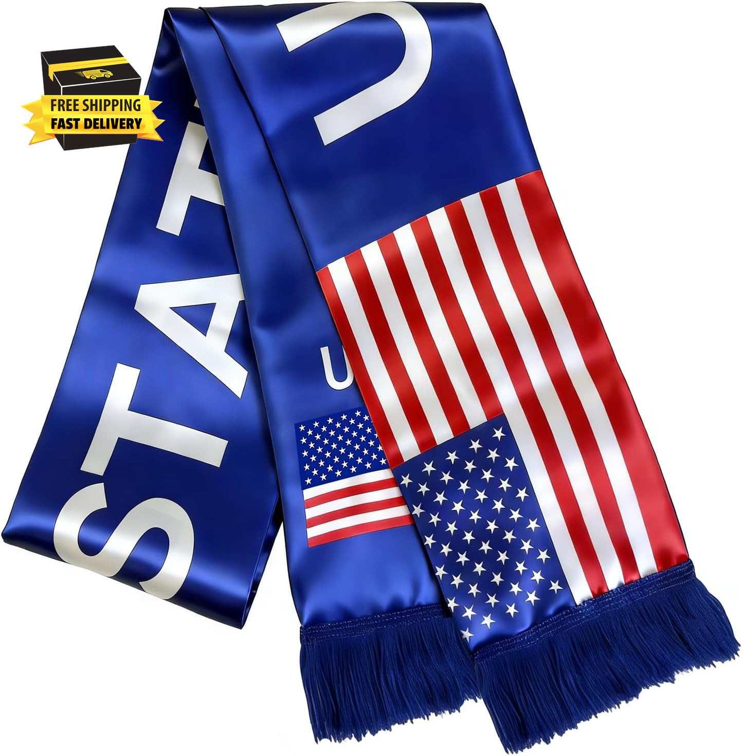 USA Soccer Fan Scarf – Double-Sided United States Supporter Scarf for 2026 Inter