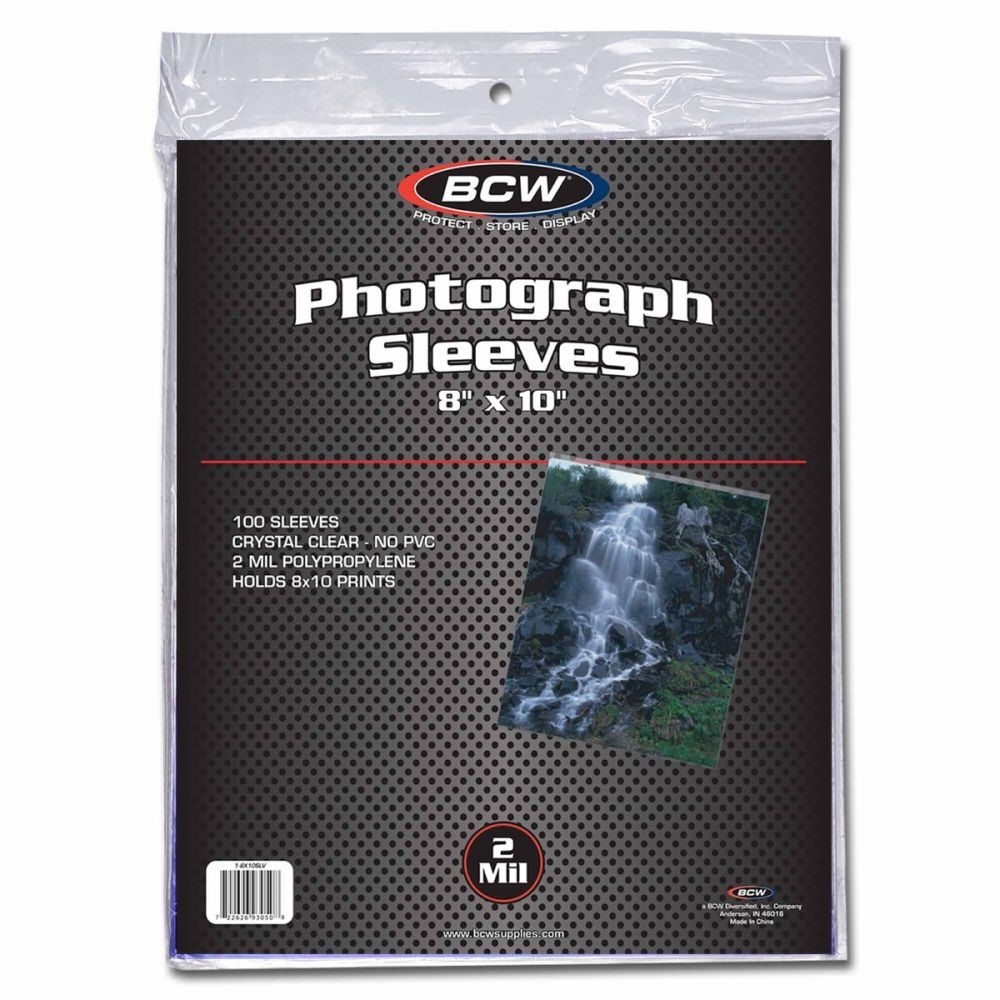 BCW 8×10 Photo Sleeves 100 Soft Poly Protectors 2 Mil Acid Free Safe Storage
