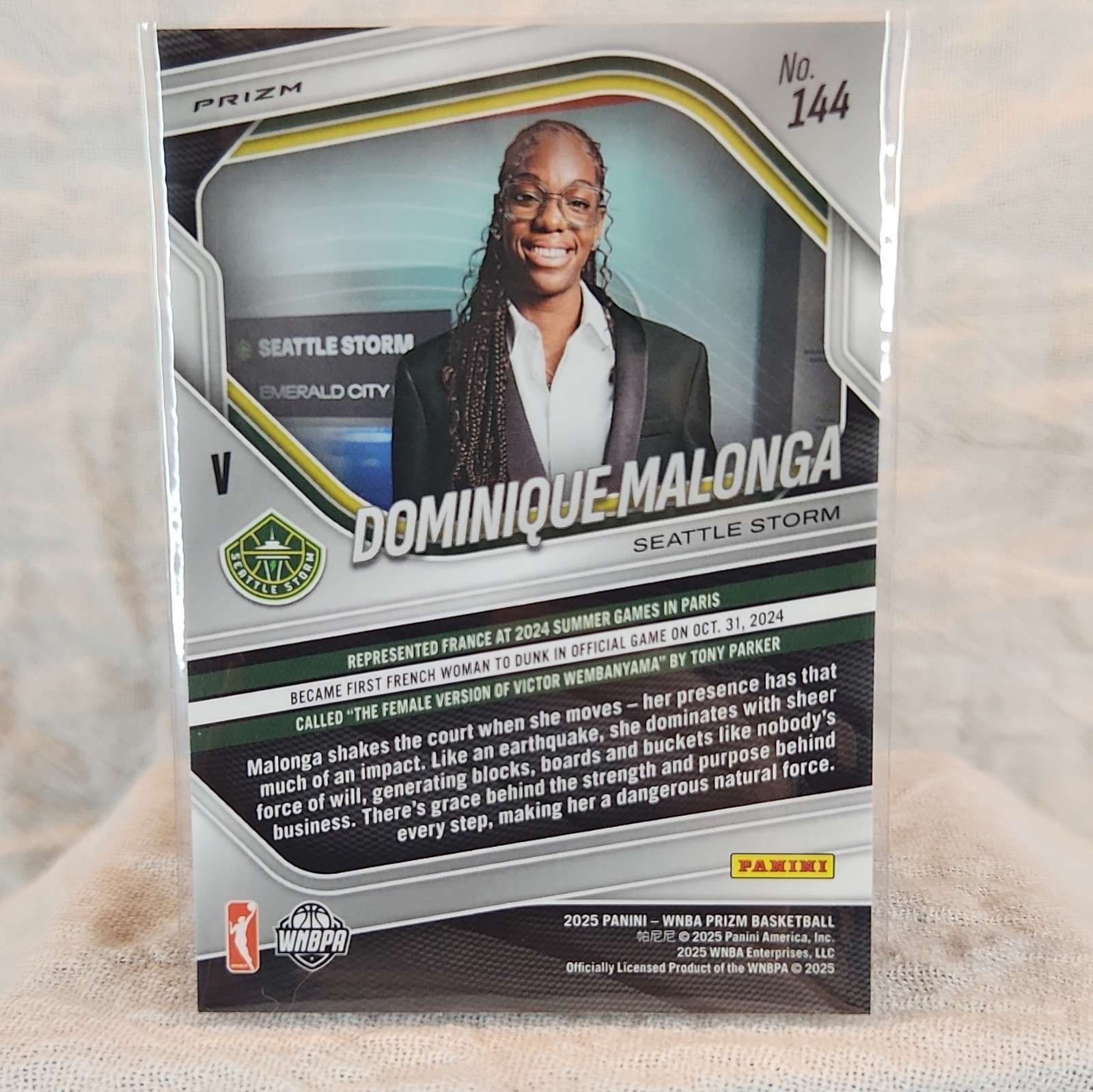 Panini Prizm WNBA 2025 Dominique Malonga Rookie Seattle Storm #144