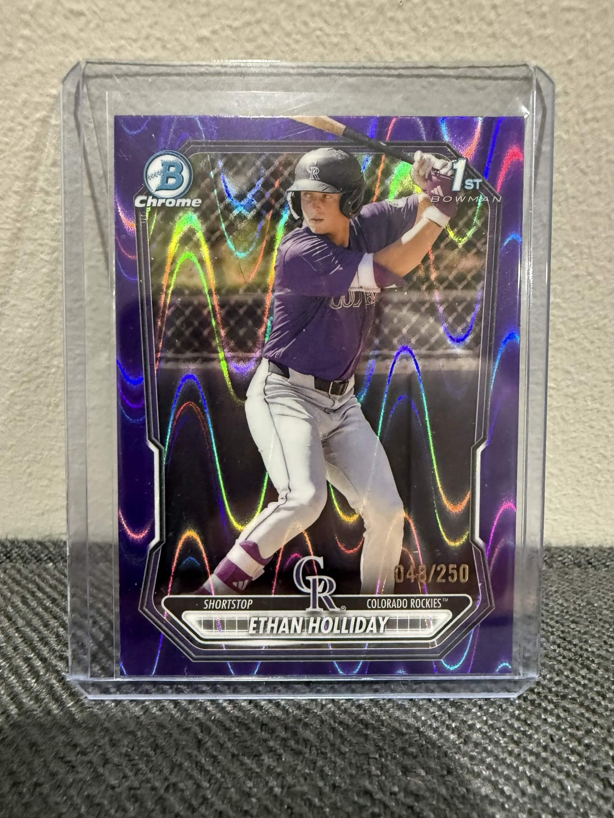 Ethan Holliday 2026 1st Bowman Chrome Purple RayWave /250 Color Match #BCP-1