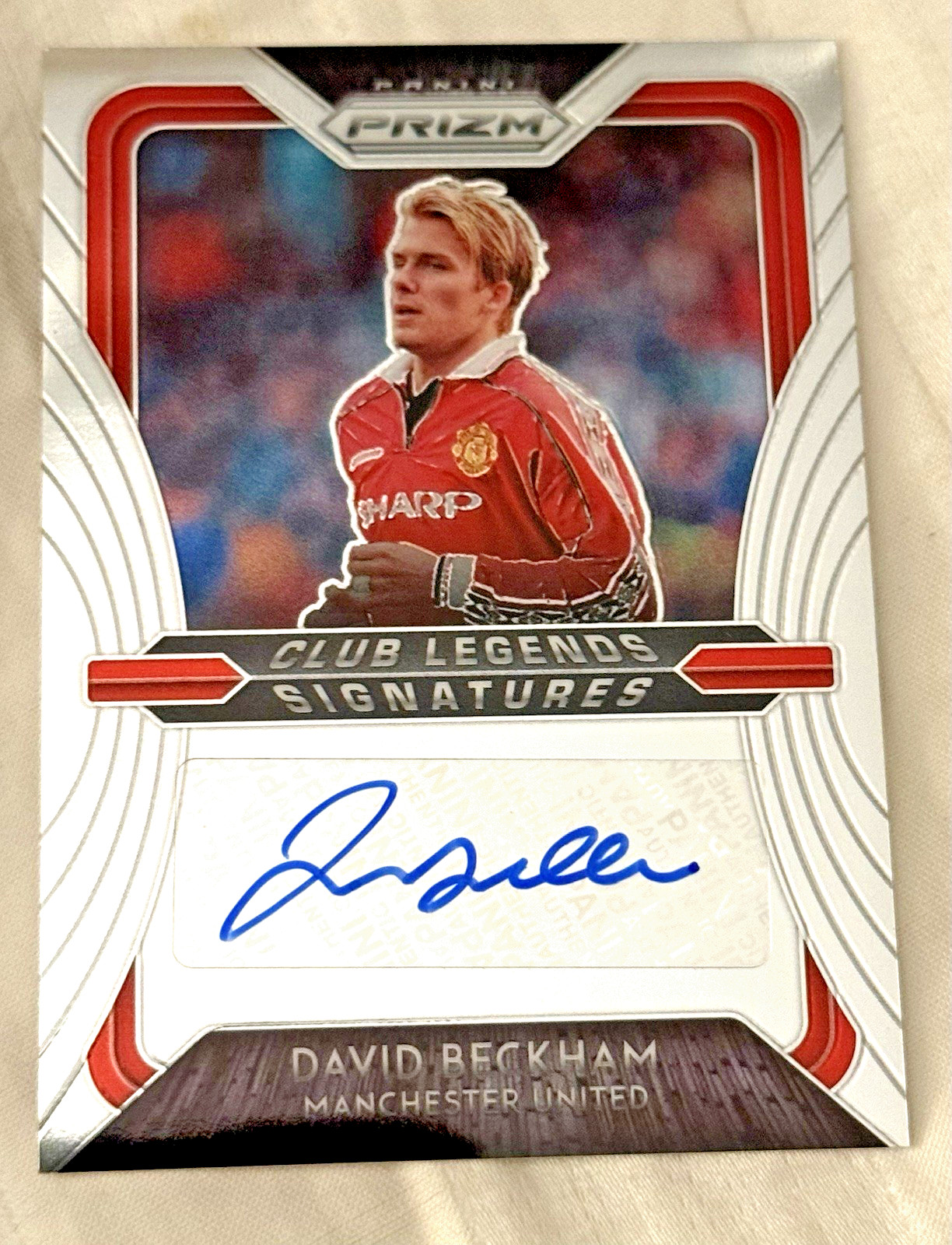 2020-21 Panini Prizm DAVID BECKHAM Flashback AUTO #CL-DBE Autograph | Manchester