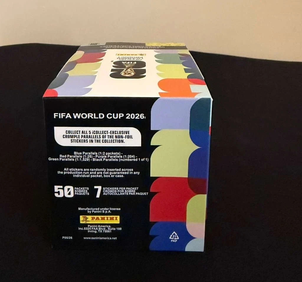 *US EDITION* 2026 Panini FIFA World Cup 50-Count Sticker Pack Box (350 Stickers)