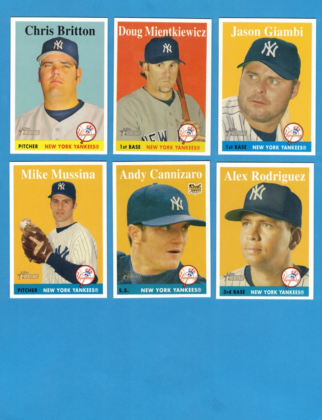 2007 Topps Heritage New York Yankees Master Team Set Includes SPs Variations New