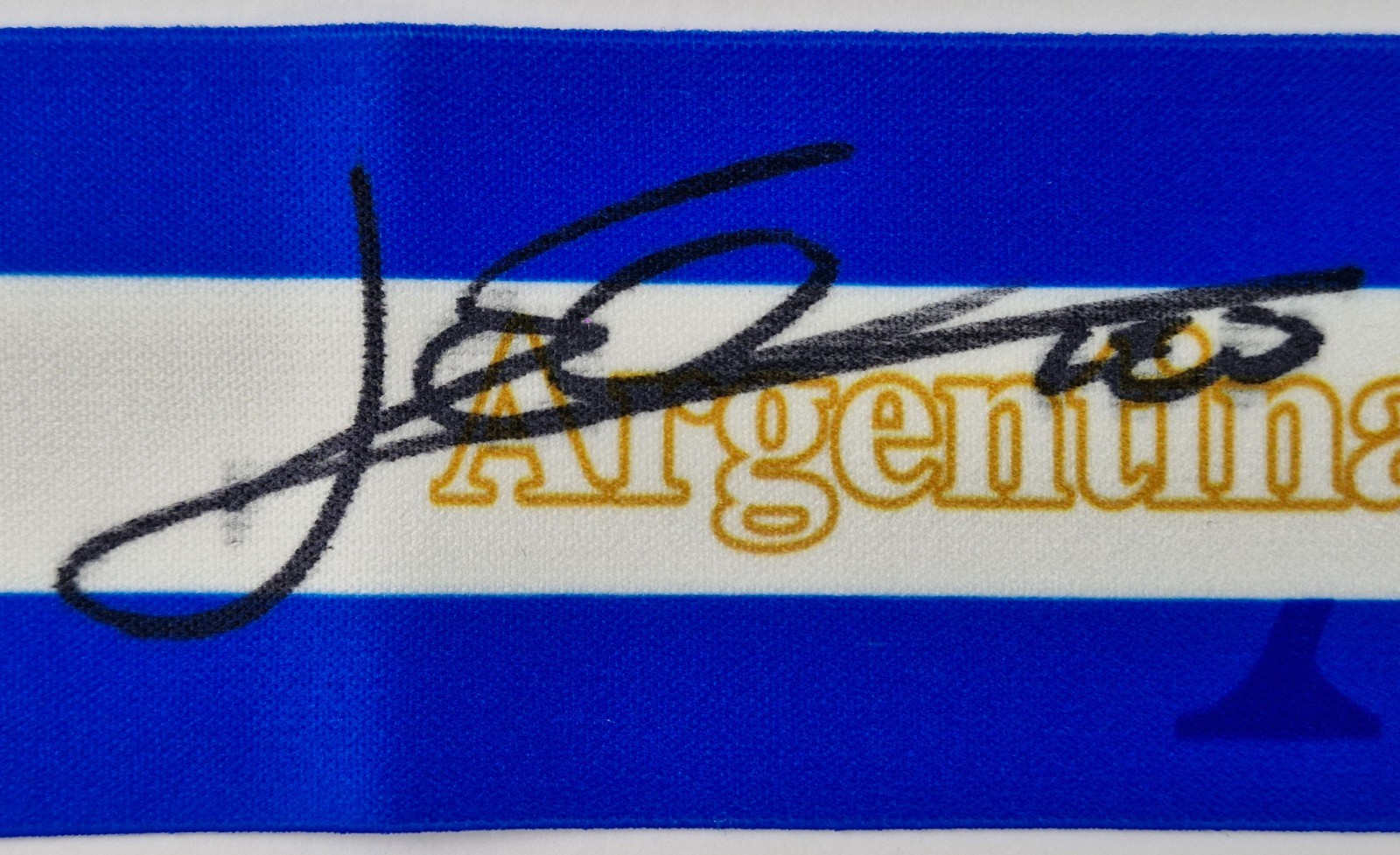 Lionel Messi+Cristiano Ronaldo captains armbands Hand Signed W/COA+Free shipping