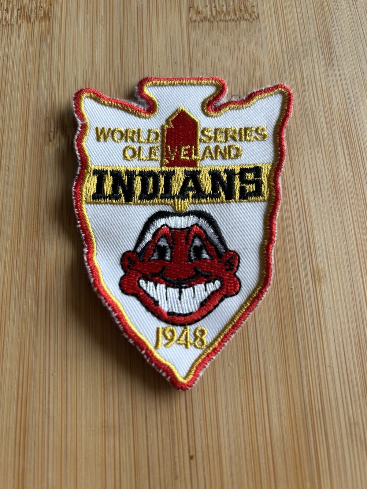New 1948 Cleveland Indians World Series Patch 3.50 in. Official Sew On Iron Rare