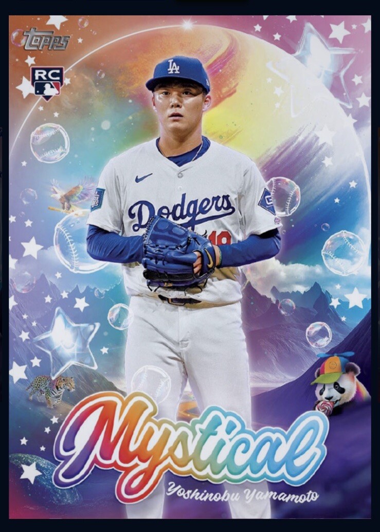 2024 TOPPS Chrome Update Mystical Rookie – YOSHINOBU YAMAMOTO (Bunt Digital card