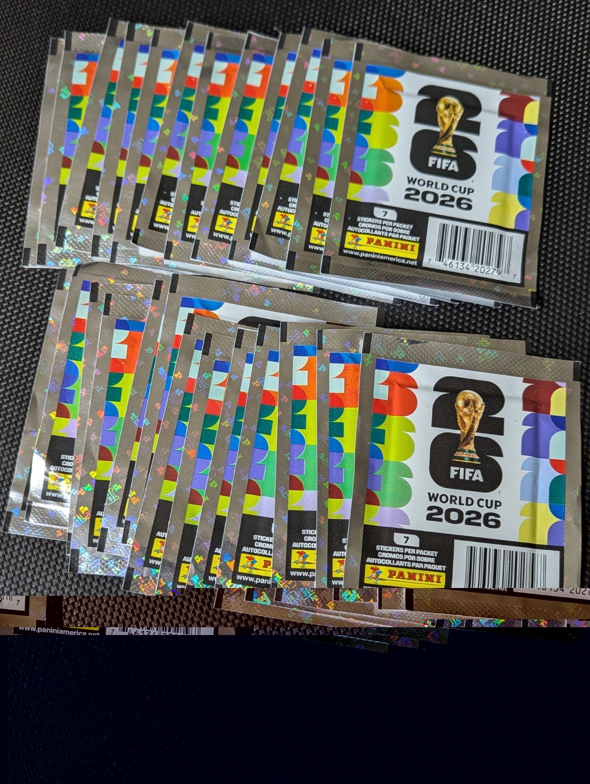 Panini 2026 Official FIFA World Cup Sticker Packets Lot Of (25) Sealed In Hand