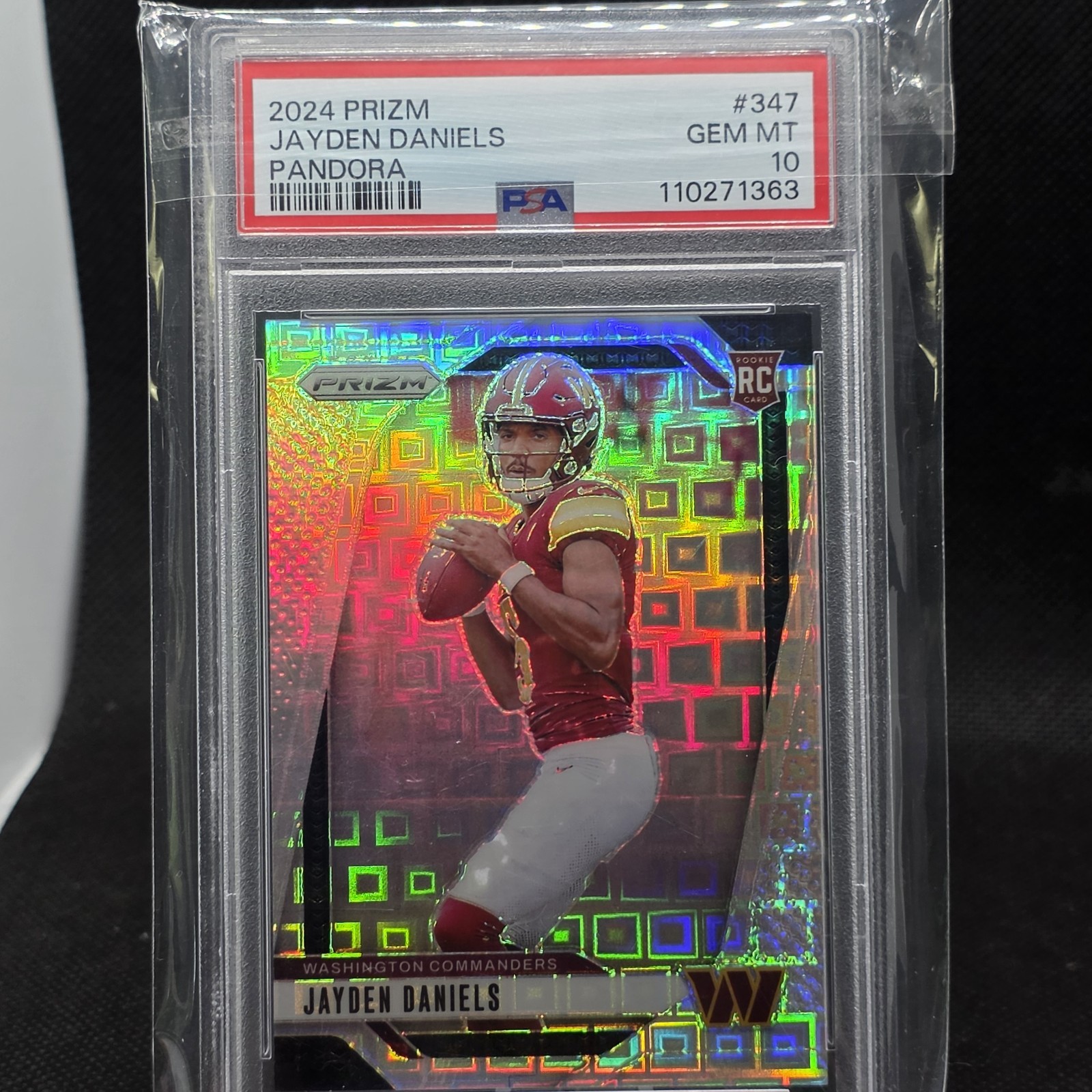 PSA 10. SUPER LOW POP. 2024 Jayden Daniels #347 Pandora Prizm /400 (RC)
